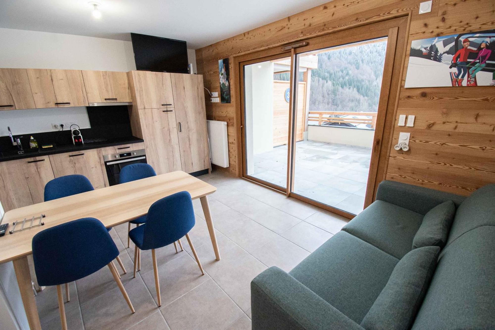 Dans Residence Neuve Le Snow Roc Sur Les Pistes, Grand Studio Cosy 5 Pers Avec Terrasse Panoramique, Sauna, Wifi Saint-Jean-dʼAulps Exterior foto